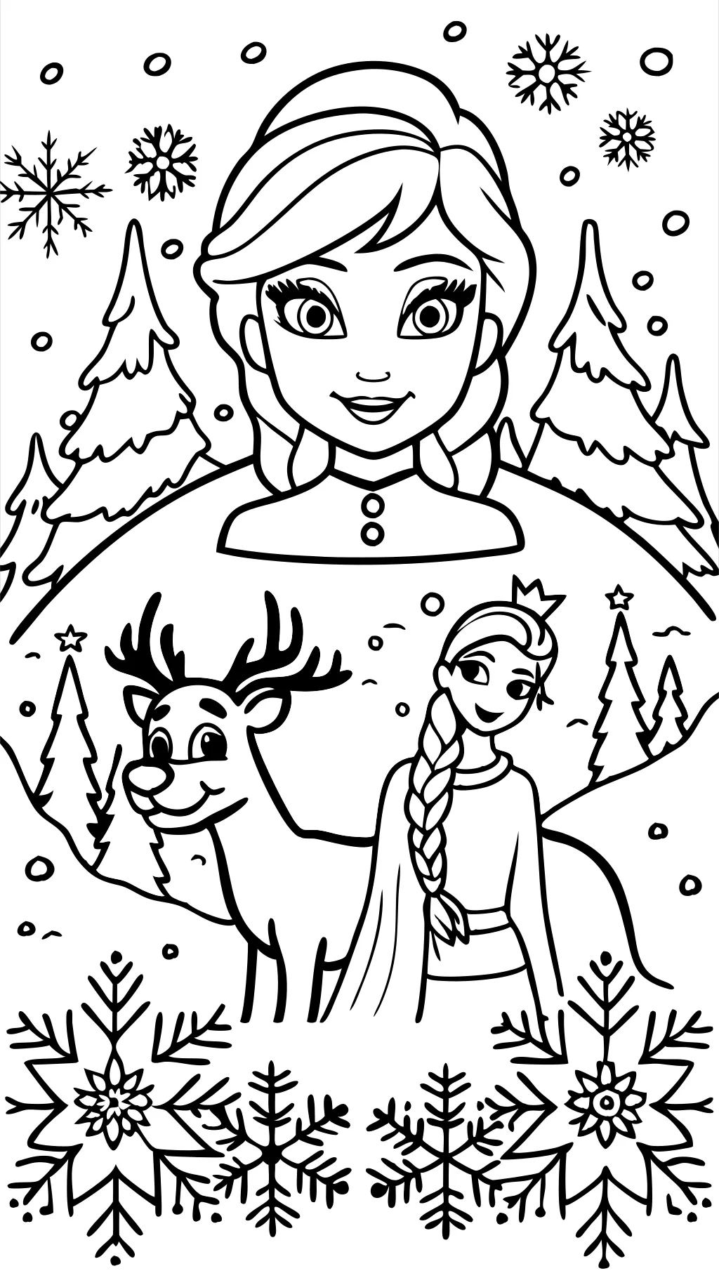 elsa and ana coloring pages